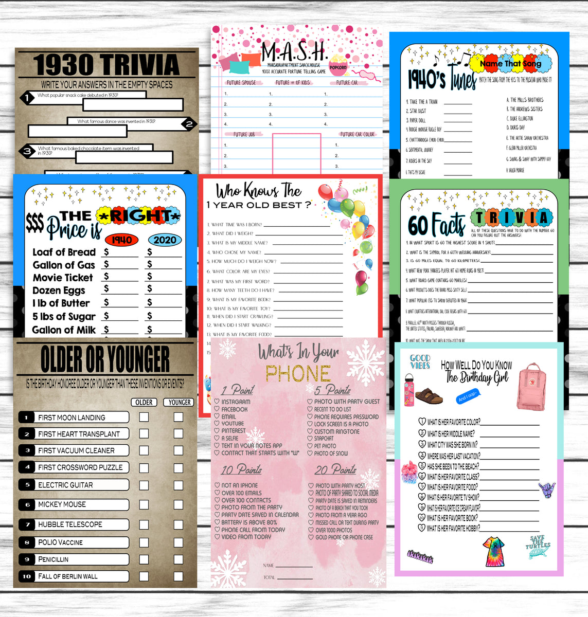 Birthday Party Games & Printables Page 2 Enjoymyprintables