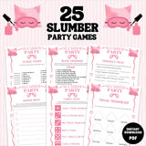 Planning the perfect slumber party just got a whole lot easier! This giant bundle of 25 printable sleepover games and activities is your secret weapon for a night filled with teen & tween laughter, secrets, and unforgettable memories. Say goodbye to boredom and hello to non-stop fun!
Designed for teens and tweens, this pack has everything from classic favorites like M.A.S.H. to modern challenges like a Selfie Race. It's the ultimate mix of nostalgia and new trends, ensuring every guest has a blast.