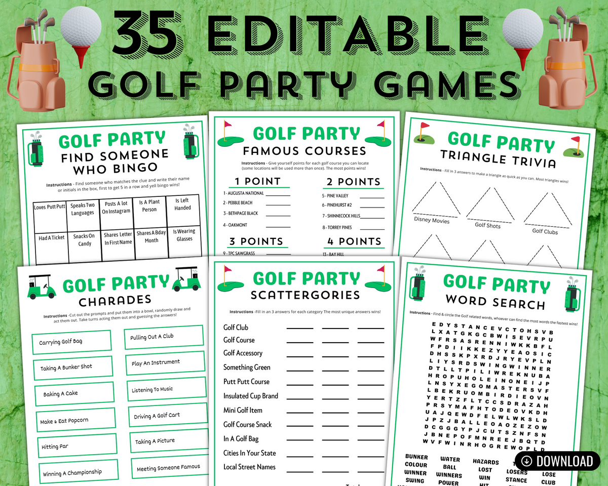 Golfing and fishing Retirement Party Ideas