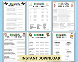 Bible Study Games Bundle | Editable Church Activities For Adults Kids | Printable Youth Group Ideas | Bible Feud Trivia | Christian Quizzes