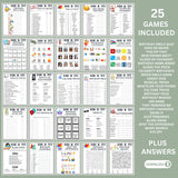 50th Birthday Printable Games Bundle | Born in 1975 Party Idea | 50th Bday Party Activities Man Woman 1974 Newspaper Poster Trivia Quiz