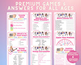 Printable Swiftie Fans Party Games Mega Bundle | Tween Teen Sleepover Birthday Eras Tour Taylor Concert Activities | Trivia Song Bingo Set