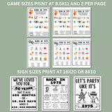 50th Birthday Printable Games Bundle | Born in 1975 Party Idea | 50th Bday Party Activities Man Woman 1974 Newspaper Poster Trivia Quiz