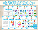 Printable Beach Games & Answers | Ocean Party Games For Kids And Adults | Summer Vacation DIY Shore Games Beach Day Family Ideas Activities