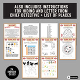 printable detective scavenger hunt games indoor birthday treasure hunt kids teens tweens