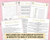 Printable Womens Ministry Games Bible Study Group Retreat Activities | Christian Games for Adults | Ladies Editable Fellowship Bundle