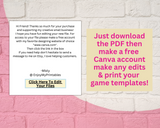 Printable Slumber Party Games | Sleepover Activity Bundle Editable Template | Charades | Tween Teens | Pink Birthday Idea