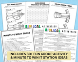 Bible Study Games Bundle | Editable Church Activities For Adults Kids | Printable Youth Group Ideas | Bible Feud Trivia | Christian Quizzes