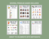 30th Birthday Printable Games Bundle | Born in 1995 Party Idea | 30th Bday Party Activities Man Woman 1995 Newspaper Poster Trivia Quiz
