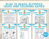 Printable Beach Games & Answers | Ocean Party Games For Kids And Adults | Summer Vacation DIY Shore Games Beach Day Family Ideas Activities