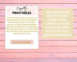 Teenage Girl Editable Birthday Games Template Bundle | Sweet 16 Pink Teen Bday Party Quizzes | Printable Birthday Activities Idea For Her