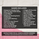 Ultimate 25 Slumber Party Game Bundle Printable, Fun Teen & Tween Sleepover Activities, Girls Night Fun