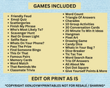 Printable Class Reunion Games | Editable Reunion Template Activities Bundle | High School Reunion Party Ideas Games Set