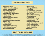 Bible Study Games Bundle | Editable Church Activities For Adults Kids | Printable Youth Group Ideas | Bible Feud Trivia | Christian Quizzes
