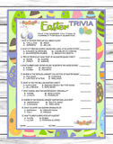 Printable Or Virtual Easter Trivia Game, Easter Party Decor, Easter Dinner Ideas, Instant Download