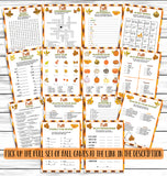 printable fall party games for kids & adults autumn classroom games