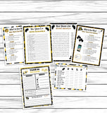 New Years Party Family 14 Game Set, Printable or Virtual Kids Adults Activity Bundle, Instant Download