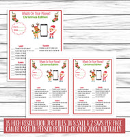Christmas Party Family Game Set, Printable Kids Adults Activity Bundle, Instant Download