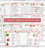christmas party printable or virtual game bundle