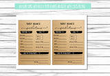 Rustic Baby Shower 15 Game Set For Virtual, Zoom, or In Person Baby Showers