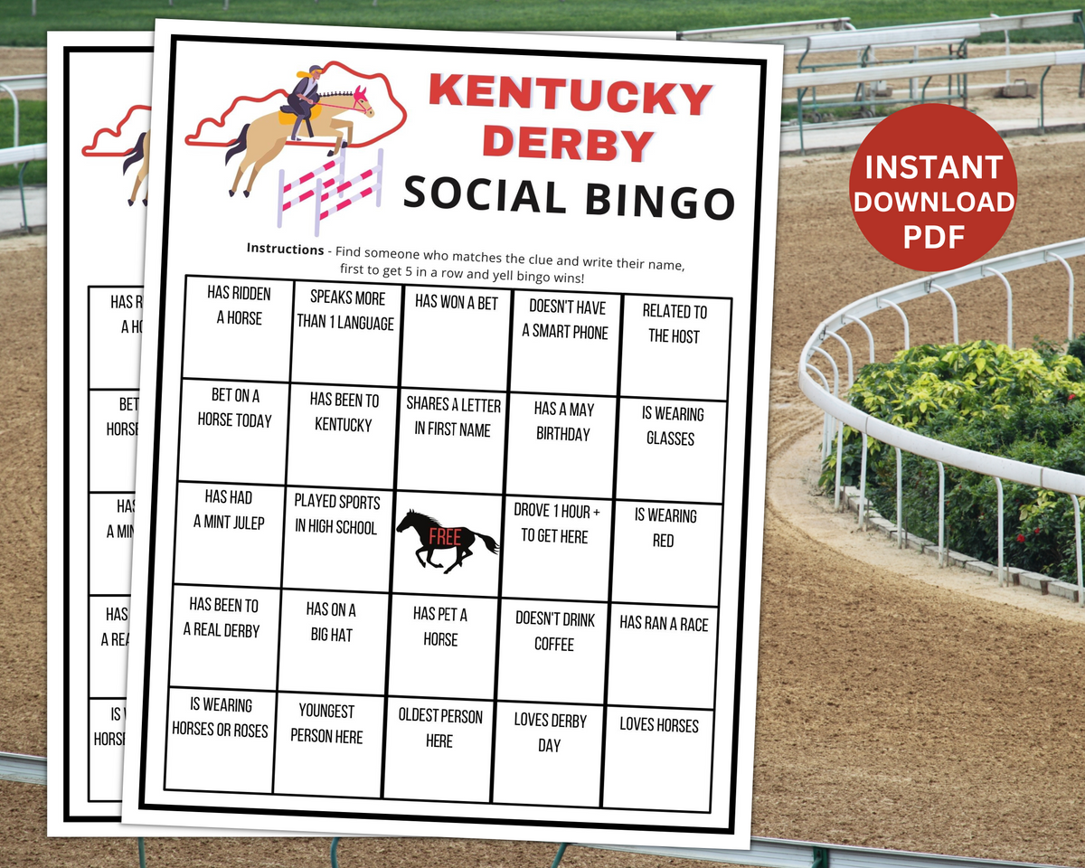 Kentucky Horse Derby - Selfie Scavenger Hunt - Horse Race Party Game - Set  of 12 - Green - Yahoo Shopping