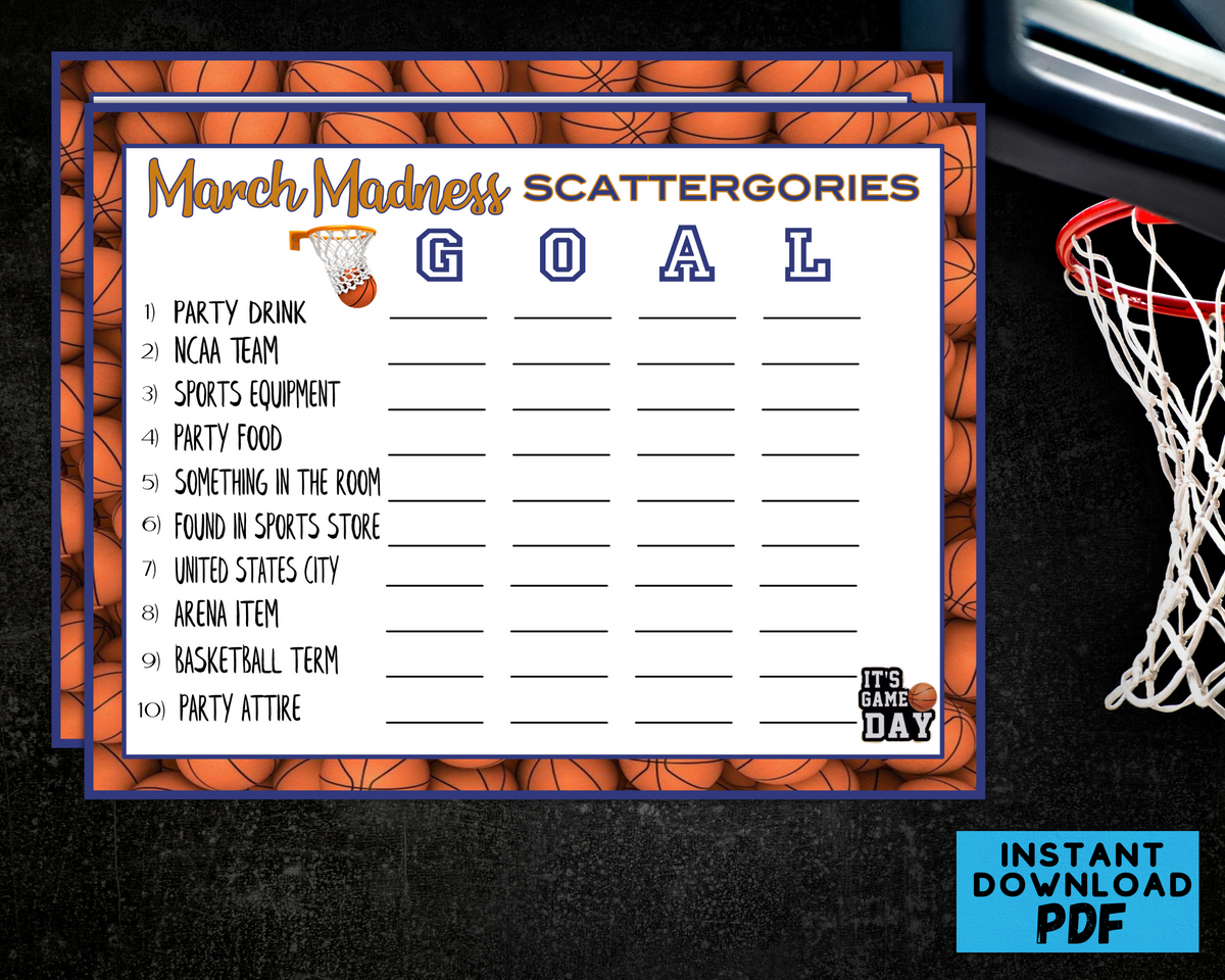 College Basketball Final Four Party Game, March Madness Scattergories, – Enjoymyprintables college-basketball-final-four-party-game-march-madness-scattergories-enjoymyprintables