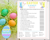 Printable Easter Candy Quiz Kids Or Adults Party Game