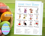Printable Name That Bunny Kids Or Adults Easter Party Game
