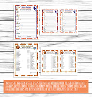 march madness printable or virtual party game set for kids or adults printable or virtual 