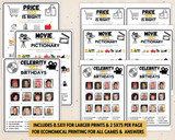 70th birthday printable party games for kids & adults