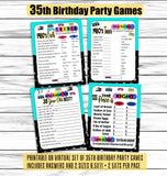 35th birthday party games ideas decor