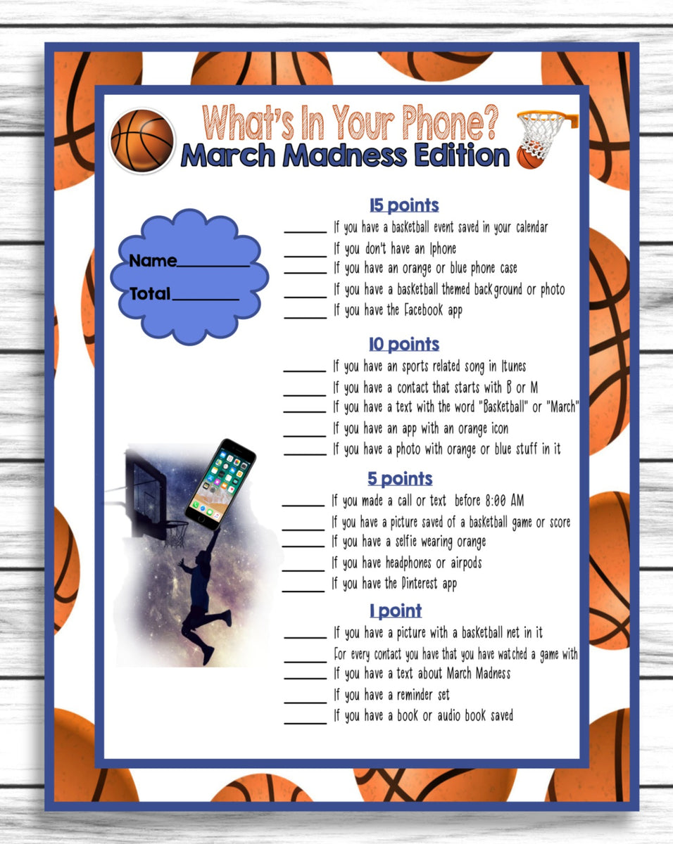 March Madness Predictions Game, NCAA Final Four Predictions Party Game –  Enjoymyprintables