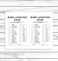baby language game