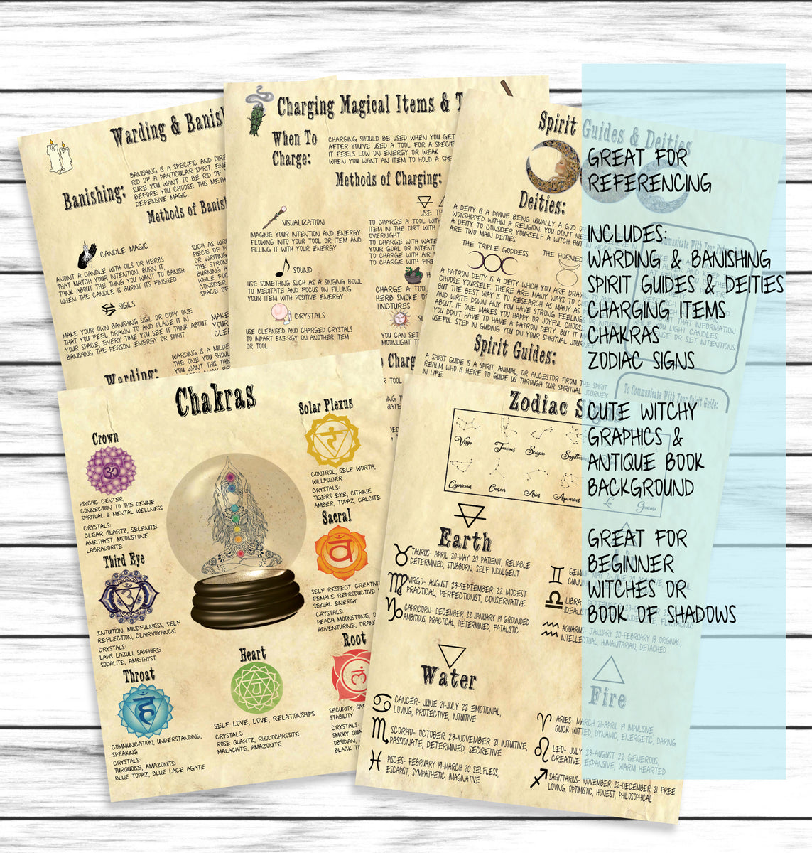 Printable Book Of Shadows Grimoire Pages, Chakras, Banishing, Zodiac S – Enjoymyprintables printable-book-of-shadows-grimoire-pages-chakras-banishing-zodiac-s-enjoymyprintables