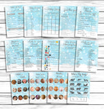 boys blue winter wonderland baby shower game set