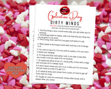 Galentines Day Dirty Minds Game -Fun Party Game - Ladies Night Out - Girls Night In - Dirty Minds Naughty Trivia Quiz - Instant Download