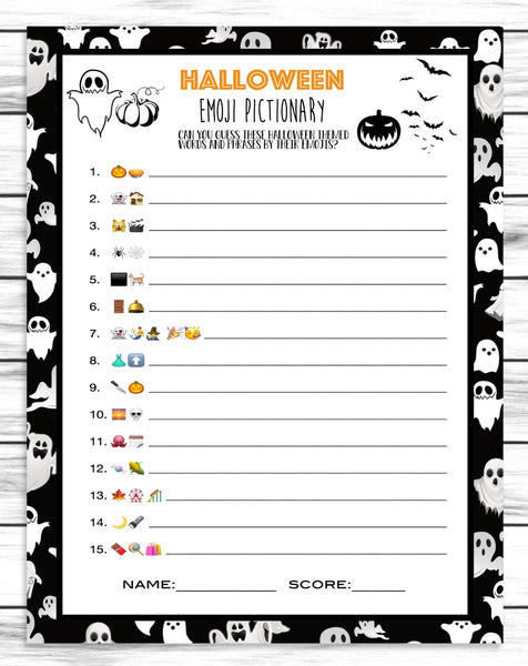 halloween emoji pictionary game