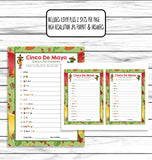 Cinco De Mayo Printable Emoji Pictionary Game