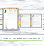 Easter Emoji Pictionary Game, Printable Or Virtual Easter Kids Activity Sheet, Instant Download