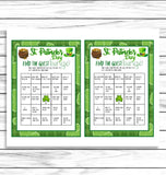 Saint Patricks Day Game, Find The Guest Bingo, St Patricks Day Party Activity, Printable Or Virtual Game, Instant Download