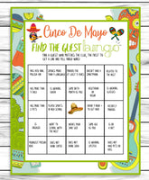 Cinco De Mayo Party Ice Breaker Bingo Game Printable Instant Download