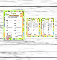 Easter Finish The Phrase Party Game, Printable Or Virtual Easter Word Game, Instant Download