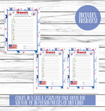 july 4th fireworks printable or virtual emoji game