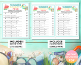 Summer Friendly Feud Printable Party Trivia Game For Kids & Adults