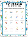 olympic games sports emoji quiz game printable or virtual