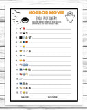 halloween horror movie emoji pictionary party game for kids and adults
