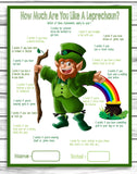 St Patricks Day Game, Saint Patricks Day Activity, St Paddys Party Game, Leprechaun Game, Printable Or Virtual Game, Instant Download