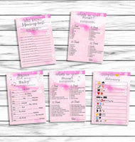 Girls Baby Shower Games, Winter Wonderland, Snowflakes, Baby Its Cold Outside, Bundle, Labor or, Beer or Baby, Printable, Pink