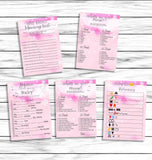 Girls Baby Shower Games, Winter Wonderland, Snowflakes, Baby Its Cold Outside, Bundle, Labor or, Beer or Baby, Printable, Pink