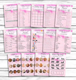 Girls Baby Shower Games, Winter Wonderland, Snowflakes, Baby Its Cold Outside, Bundle, Labor or, Beer or Baby, Printable, Pink